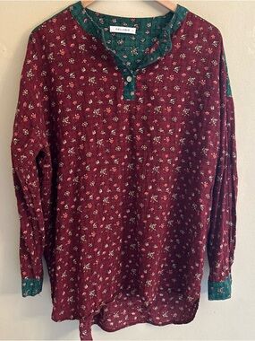 Cellabie Womens Top Shirt Size XL Prarie Cottagecore Farmhouse Lagenlook
